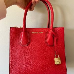 Small MK mercer red bag good for summer outfit